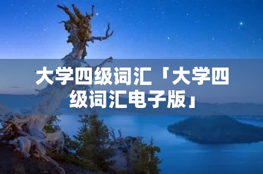 大学四级词汇「大学四级词汇电子版」 大学四级词汇「大学四级词汇电子版」