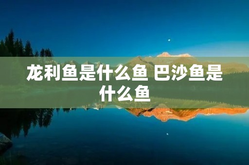龙利鱼是什么鱼 巴沙鱼是什么鱼