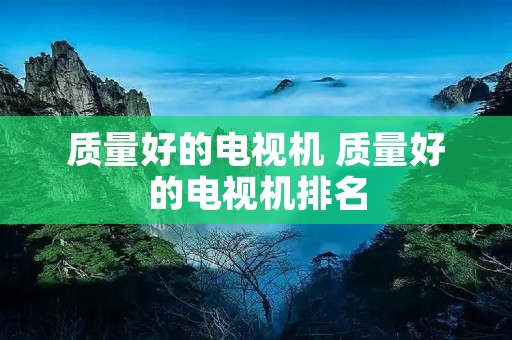 质量好的电视机 质量好的电视机排名