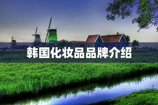 韩国化妆品品牌介绍:探寻韩国彩妆界的瑰宝
