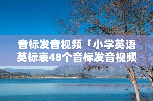 音标发音视频「小学英语英标表48个音标发音视频」 音标发音视频「小学英语英标表48个音标发音视频」