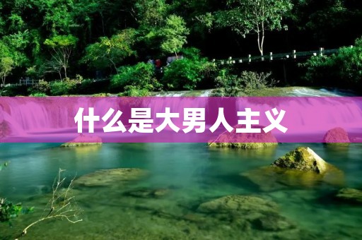 什么是大男人主义