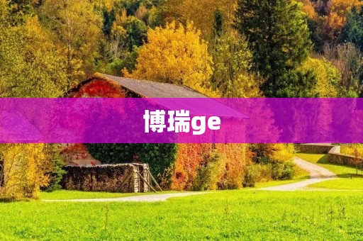 博瑞ge:新时代的智慧选择 博瑞ge:新时代的智慧选择