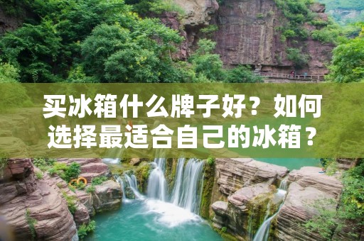 买冰箱什么牌子好？如何选择最适合自己的冰箱？