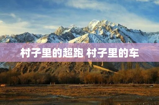 村子里的超跑 村子里的车 村子里的超跑 村子里的车
