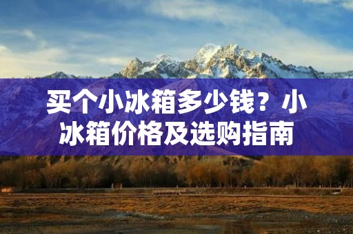 买个小冰箱多少钱？小冰箱价格及选购指南