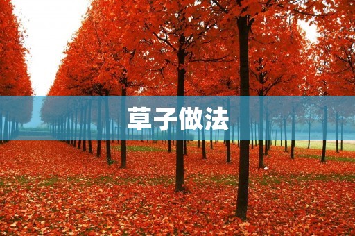 草子做法：绿色天然的美味佳肴