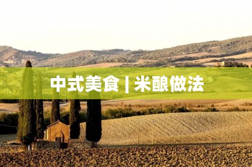 中式美食 | 米酿做法 中式美食 | 米酿做法