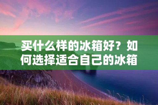 买什么样的冰箱好?如何选择适合自己的冰箱? 买什么样的冰箱好?如何选择适合自己的冰箱?