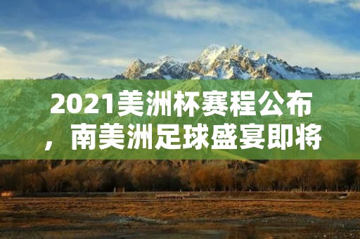 2021美洲杯赛程公布，南美洲足球盛宴即将开启