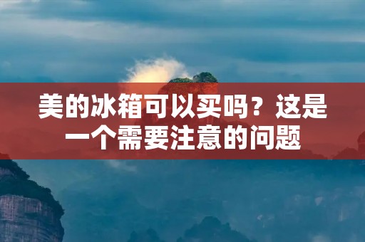 美的冰箱可以买吗?这是一个需要注意的问题 美的冰箱可以买吗?这是一个需要注意的问题