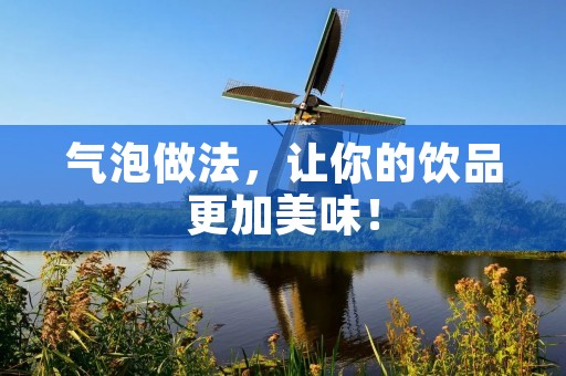 气泡做法,让你的饮品更加美味! 气泡做法,让你的饮品更加美味!