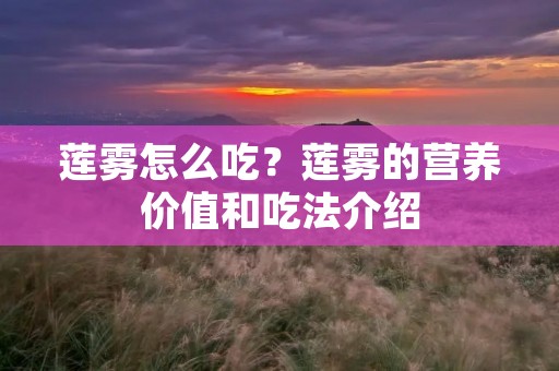 莲雾怎么吃?莲雾的营养价值和吃法介绍 莲雾怎么吃?莲雾的营养价值和吃法介绍