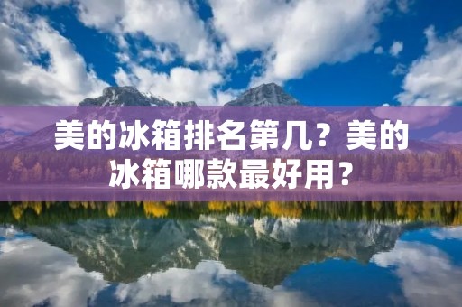 美的冰箱排名第几？美的冰箱哪款最好用？