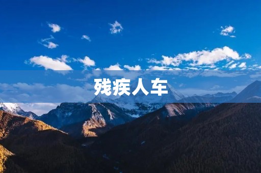 残疾人车:让每个人都能自由出行 残疾人车:让每个人都能自由出行