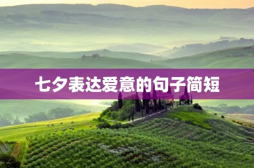 七夕表达爱意的句子简短