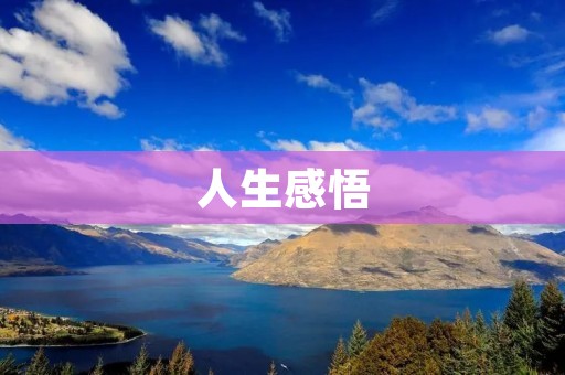 人生感悟 人生感悟