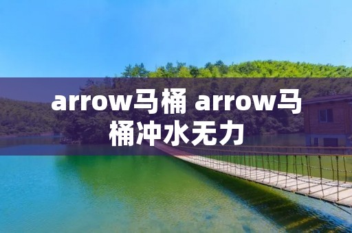 arrow马桶 arrow马桶冲水无力