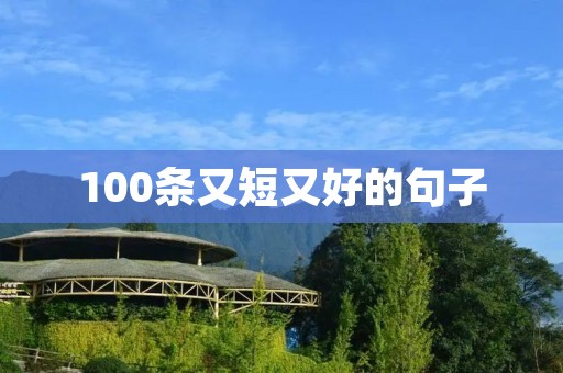 100条又短又好的句子 100条又短又好的句子