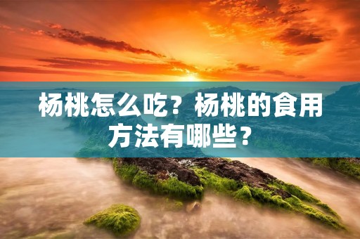 杨桃怎么吃?杨桃的食用方法有哪些? 杨桃怎么吃?杨桃的食用方法有哪些?
