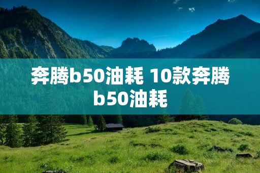 奔腾b50油耗 10款奔腾b50油耗