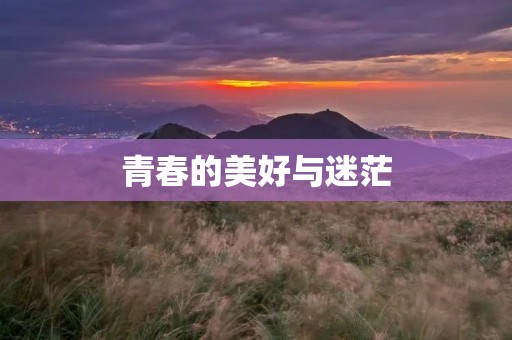 青春的美好与迷茫 青春的美好与迷茫