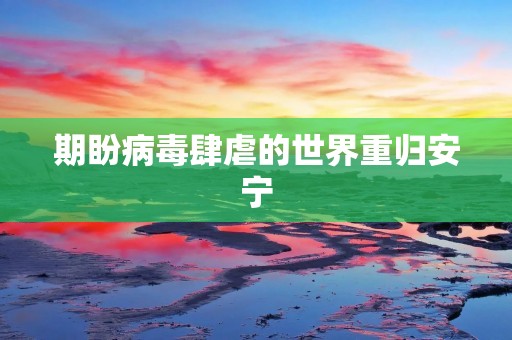 期盼病毒肆虐的世界重归安宁