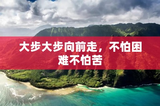 大步大步向前走，不怕困难不怕苦