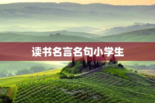 读书名言名句小学生 读书名言名句小学生