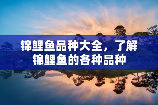 锦鲤鱼品种大全,了解锦鲤鱼的各种品种 锦鲤鱼品种大全,了解锦鲤鱼的各种品种