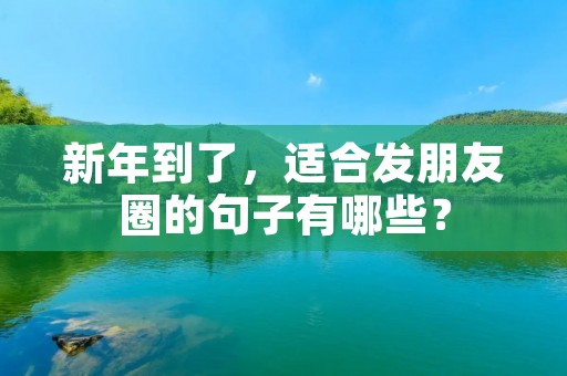 新年到了，适合发朋友圈的句子有哪些？