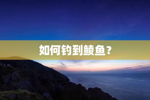 如何钓到鲮鱼?