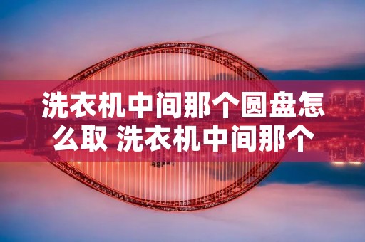 洗衣机中间那个圆盘怎么取 洗衣机中间那个圆盘怎么取没有螺丝 洗衣机中间那个圆盘怎么取 洗衣机中间那个圆盘怎么取没有螺丝