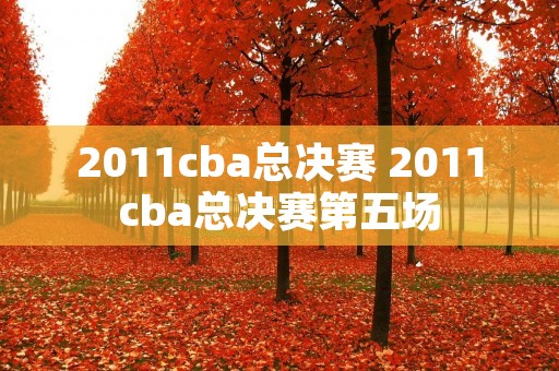 2011cba总决赛 2011cba总决赛第五场