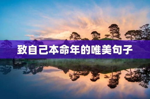 致自己本命年的唯美句子