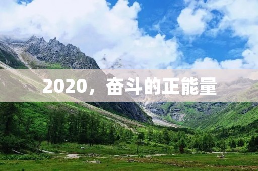 2020,奋斗的正能量