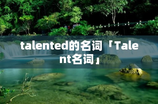 talented的名词「Talent名词」