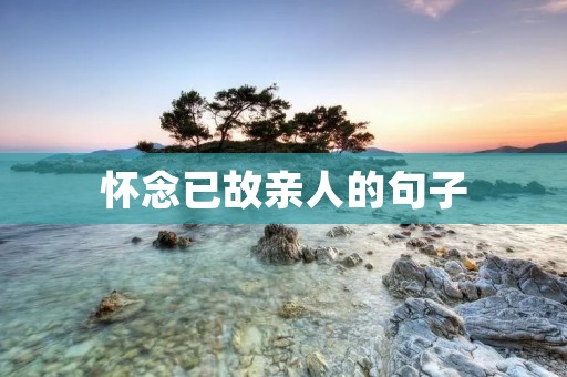 怀念已故亲人的句子