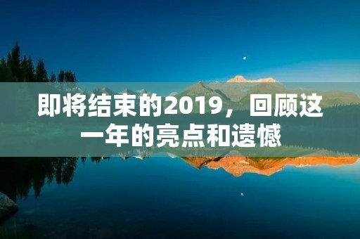 即将结束的2019,回顾这一年的亮点和遗憾