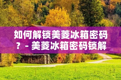 如何解锁美菱冰箱密码？- 美菱冰箱密码锁解锁方法及注意事项