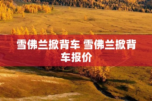 雪佛兰掀背车 雪佛兰掀背车报价