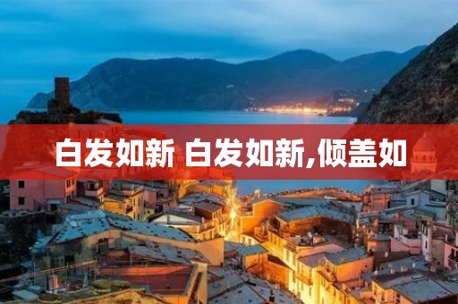 白发如新 白发如新,倾盖如 白发如新 白发如新,倾盖如