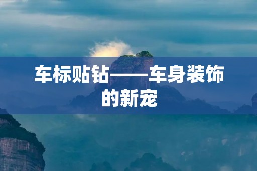 车标贴钻——车身装饰的新宠
