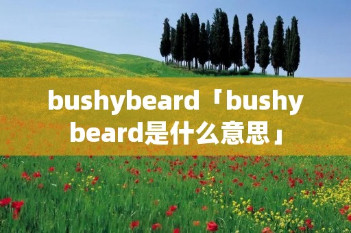 bushybeard「bushybeard是什么意思」 bushybeard「bushybeard是什么意思」