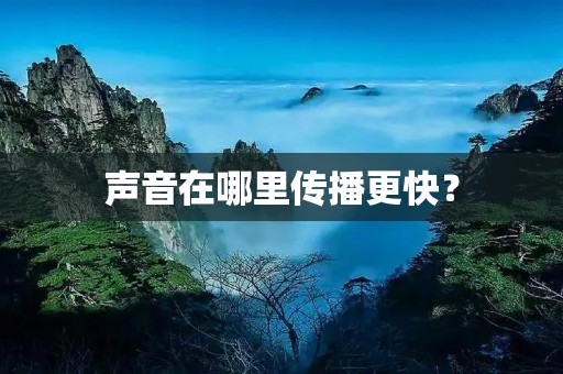 声音在哪里传播更快?