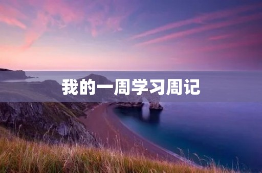 我的一周学习周记 我的一周学习周记