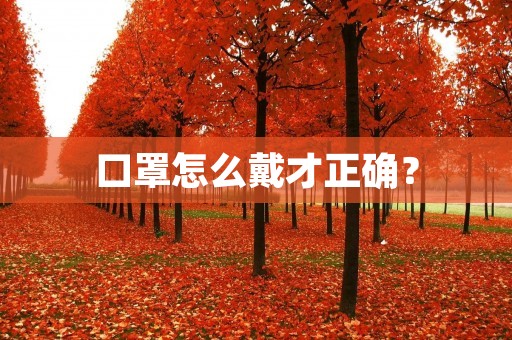 口罩怎么戴才正确? 口罩怎么戴才正确?