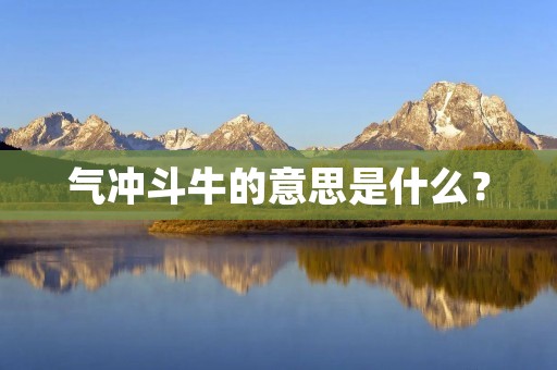 气冲斗牛的意思是什么？