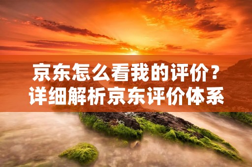 京东怎么看我的评价?详细解析京东评价体系 京东怎么看我的评价?详细解析京东评价体系