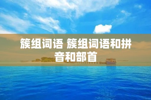 簇组词语 簇组词语和拼音和部首